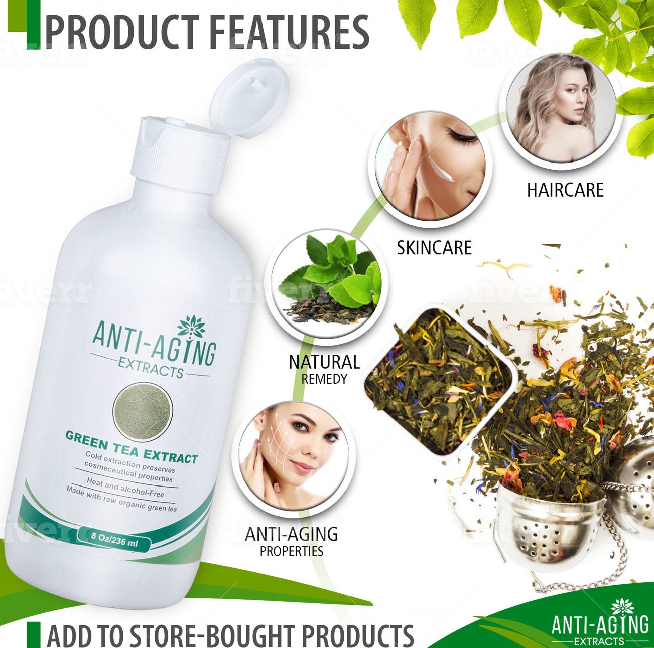 green tea for cosmetics