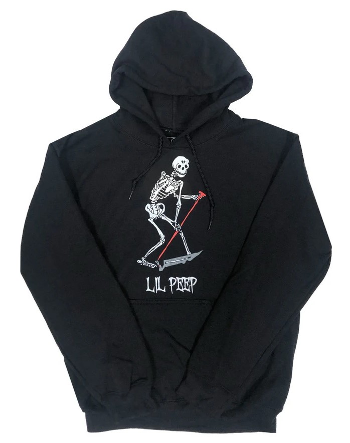 Black OG Skeleton Hoodie - Lil peep merch