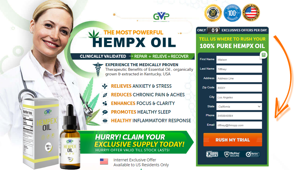 GVP Hempex Oil {Reviews} ESSENTIAL OIL "Trial Free" Offer - Claim Now