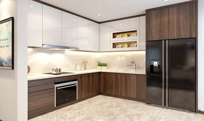 Tủ bếp đơn giản mà đẹp