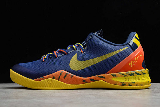 Nike Kobe 8 System “Barcelona” Deep Royal/Team Orange 2020 New Released 555035-402