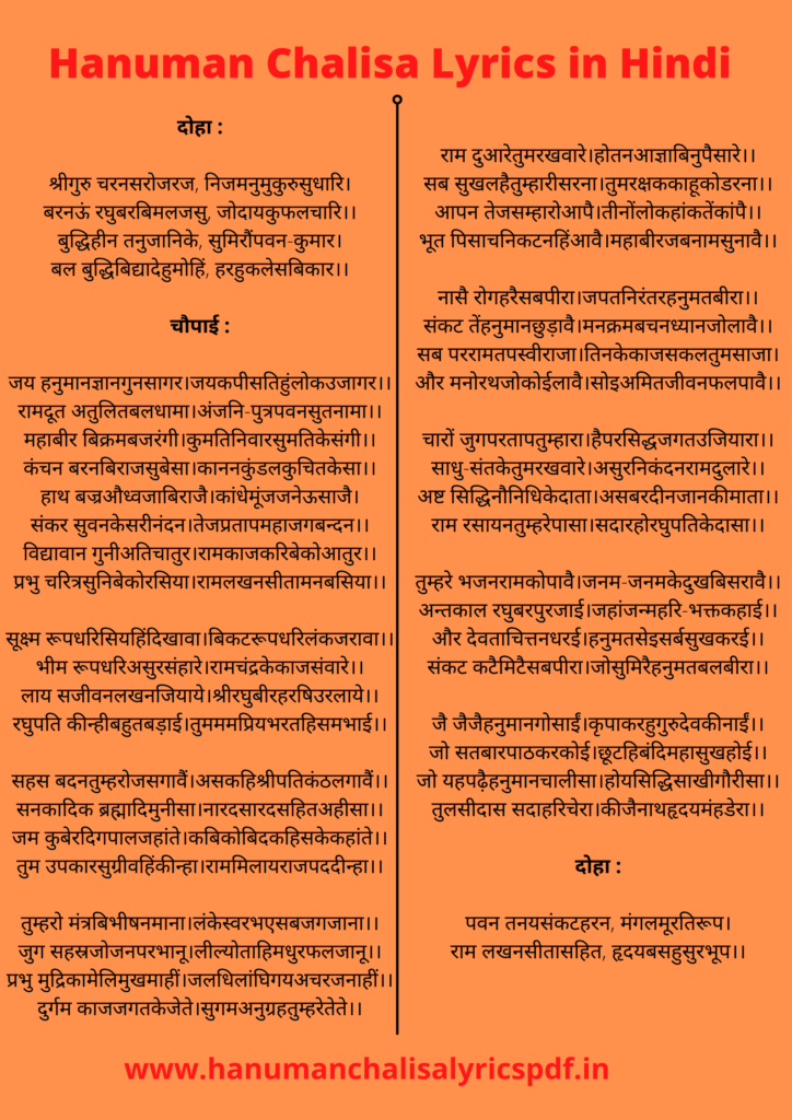 [PDF] Hanuman Chalisa PDF - Hanuman Chalisa Lyrics in Hindi PDF
