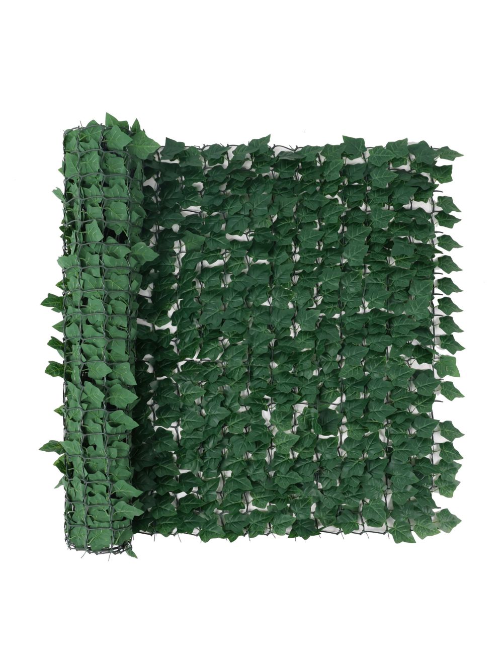 Premium Dark Green Artificial Ivy Hedge Dark Green - 1m x 3m - Netting Store